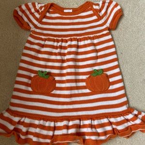Fall pumpkin dress 12-18 m